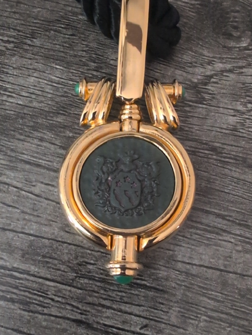 Vintage Tova Beverly Hills perfume pendant, gold tone